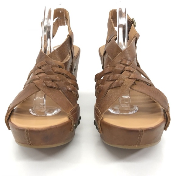 Kork Ease Sandals Leather Wedge Strappy Heels - Picture 3 of 8